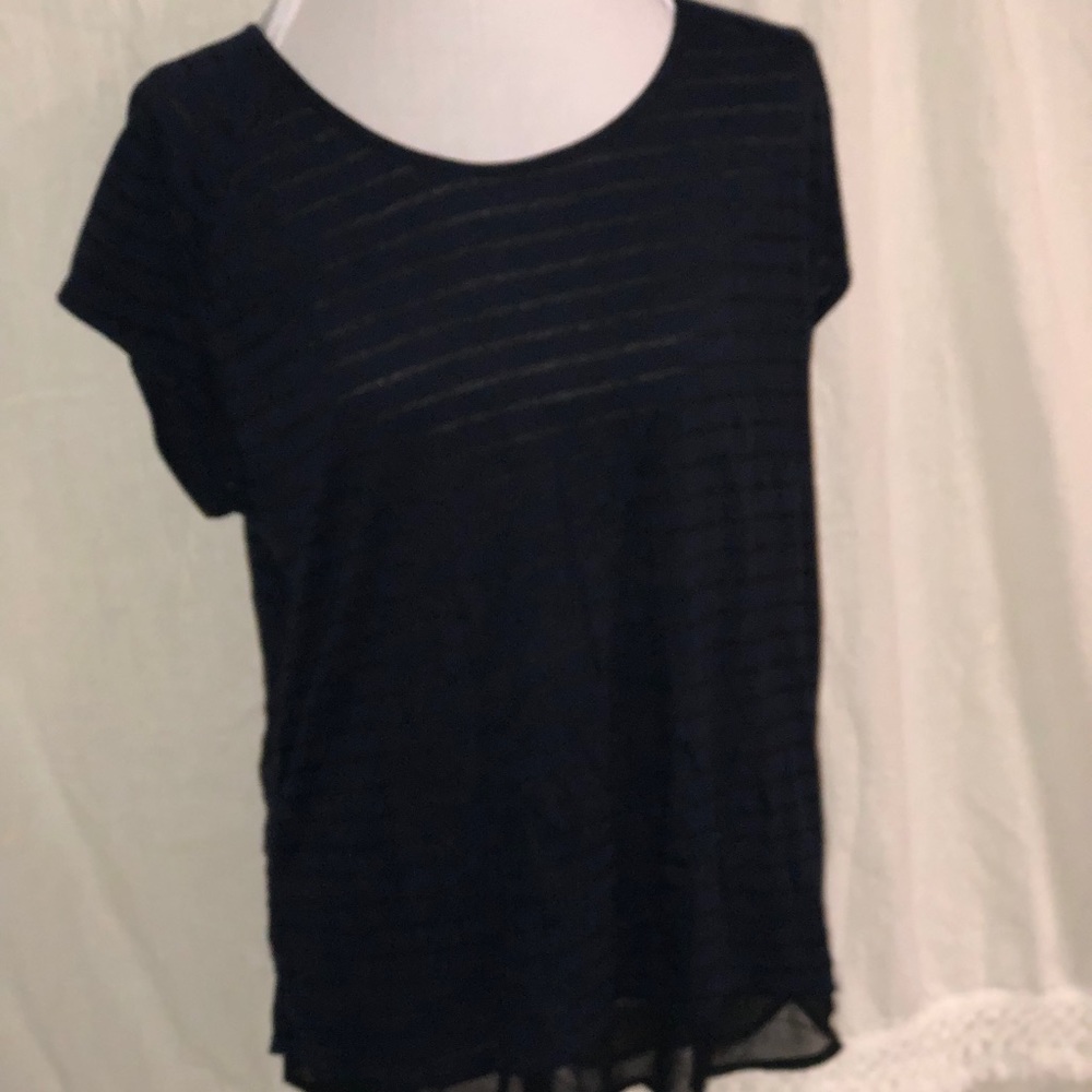 Navy and black tee